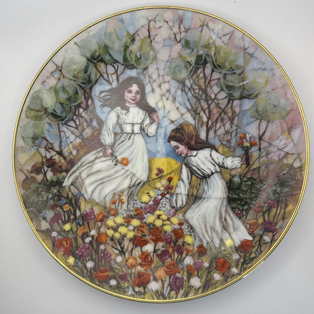 The Carson Mint 'The Enchanted Garden' by Jo Anne Mix Collector Plate 8 1/2"